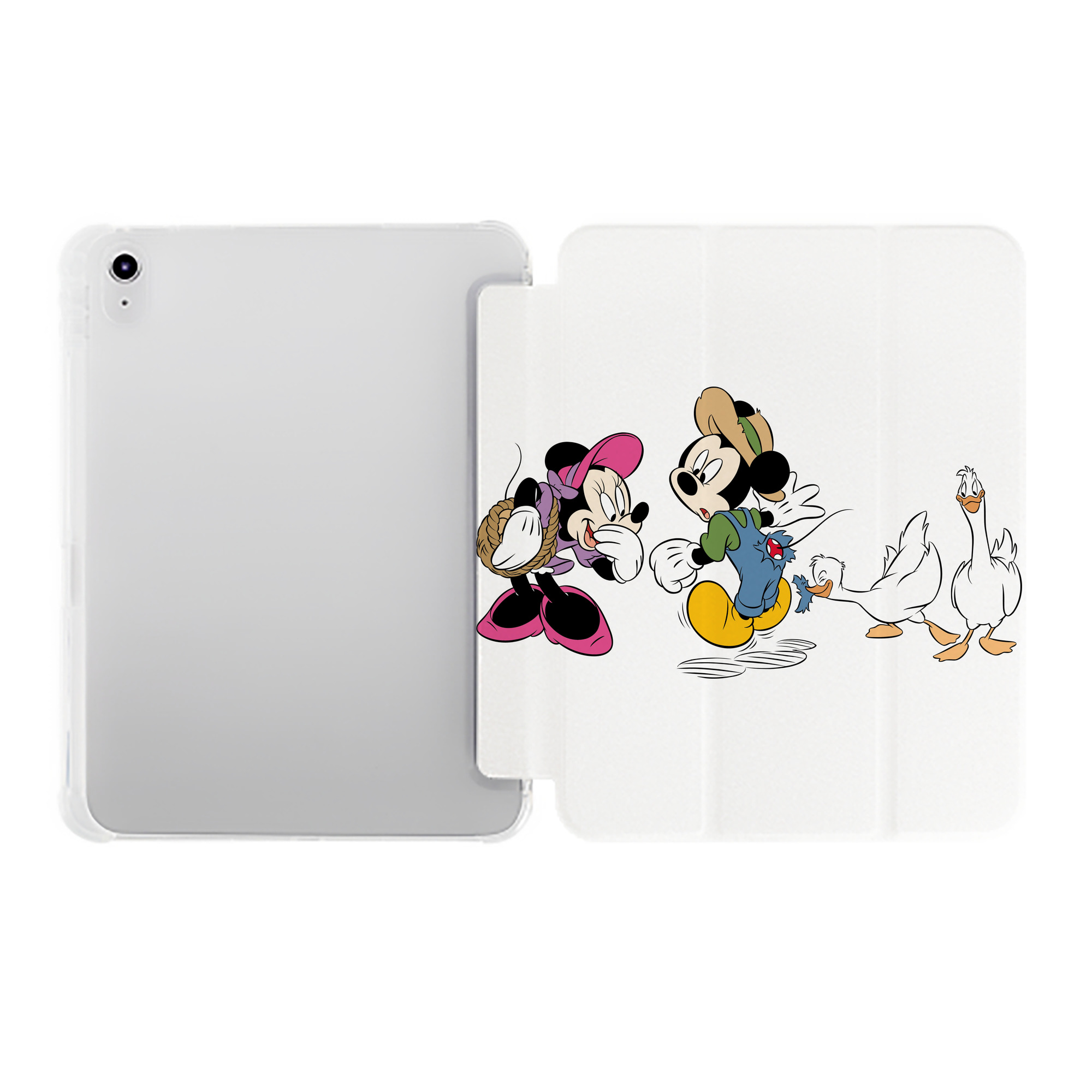 （画像用） ミッキーマウス Mickey Mouse IPad ケース ペン収納付き 三つ折りスタンド PUレザー×シリコン 対応機種9.5/10.5/10.9インチ